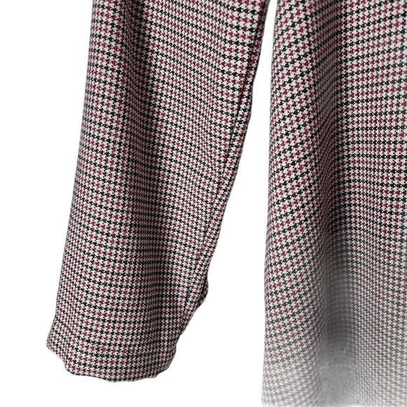 Zara Basic red houndstooth long-sleeve dress - Picture 5 of 11